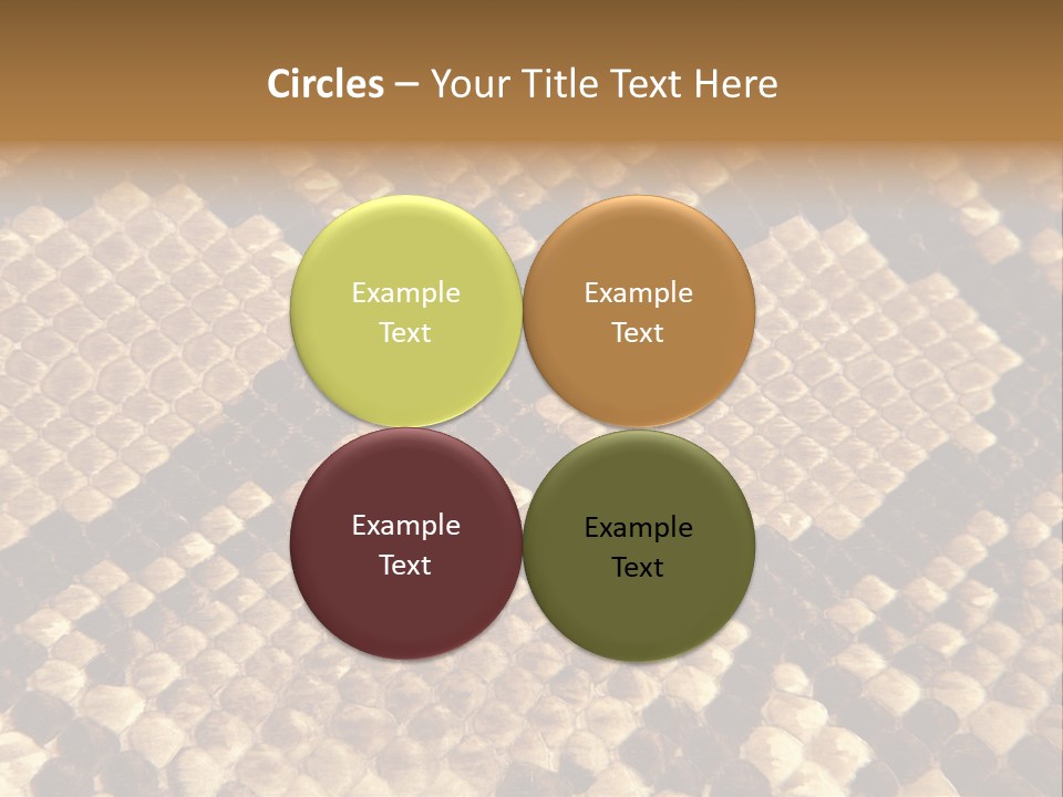 Brown Snake Leather PowerPoint Template