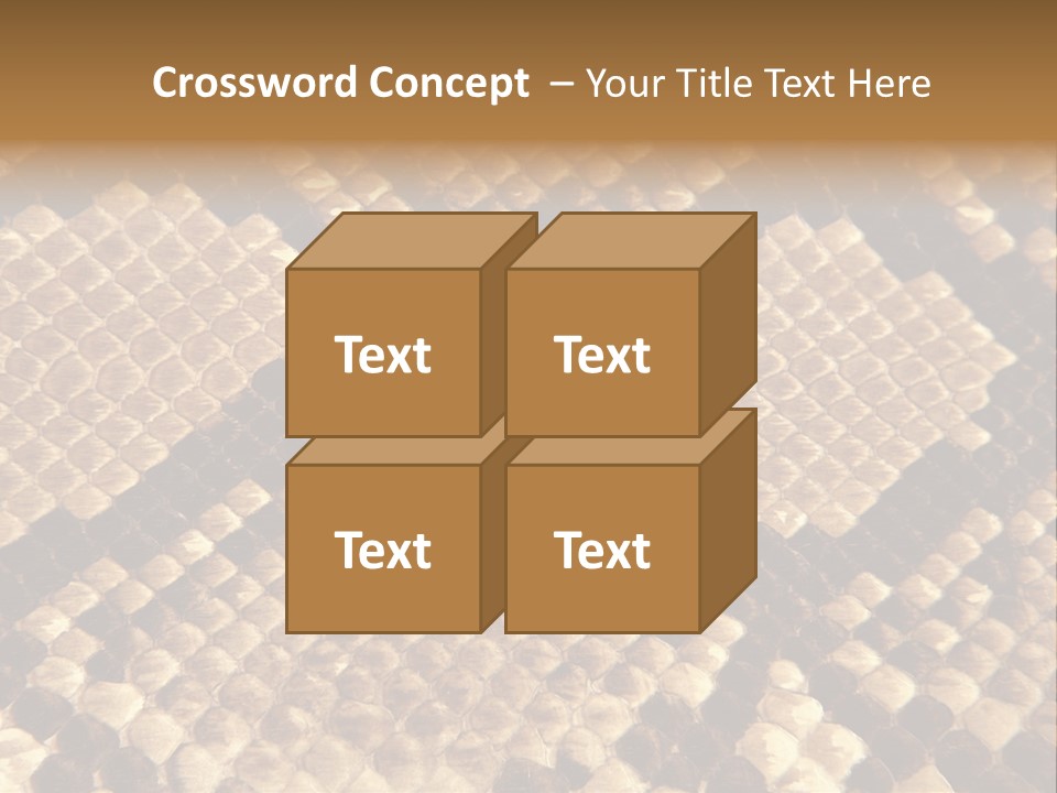 Brown Snake Leather PowerPoint Template