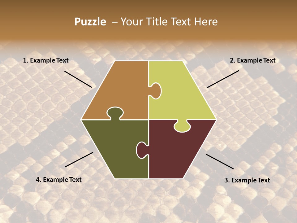 Brown Snake Leather PowerPoint Template
