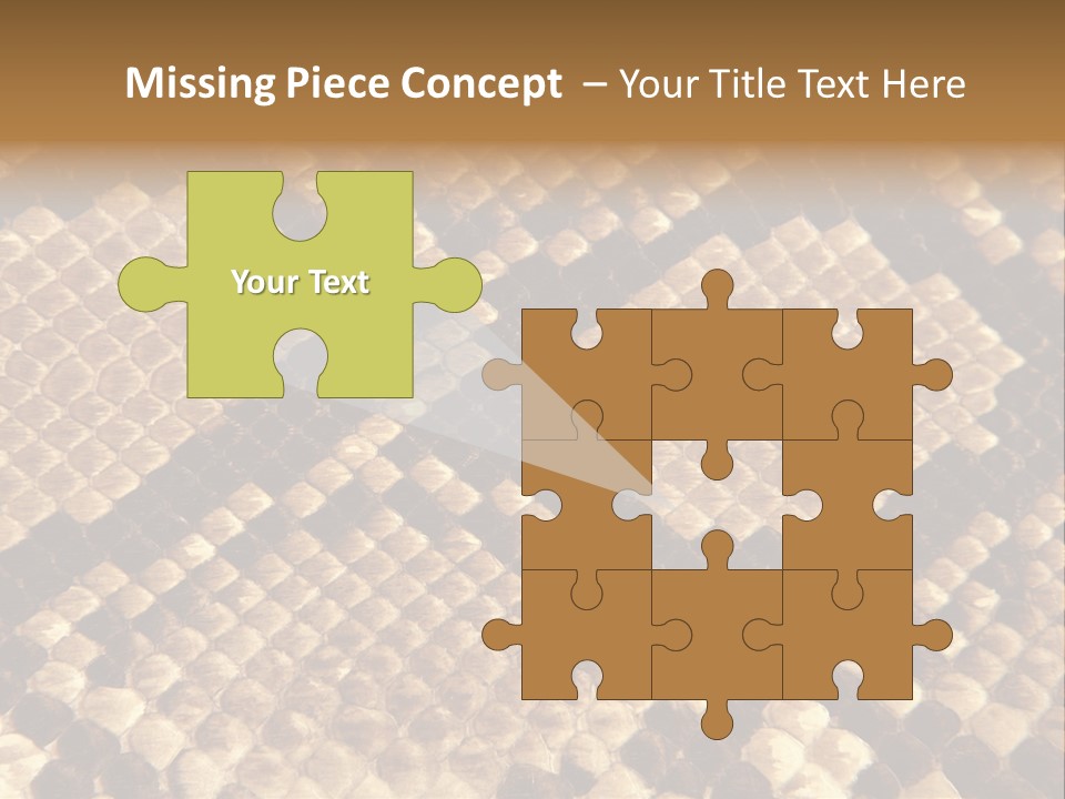 Brown Snake Leather PowerPoint Template