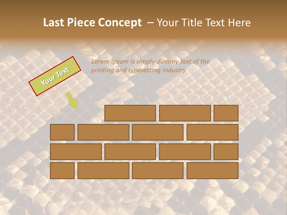 Brown Snake Leather PowerPoint Template