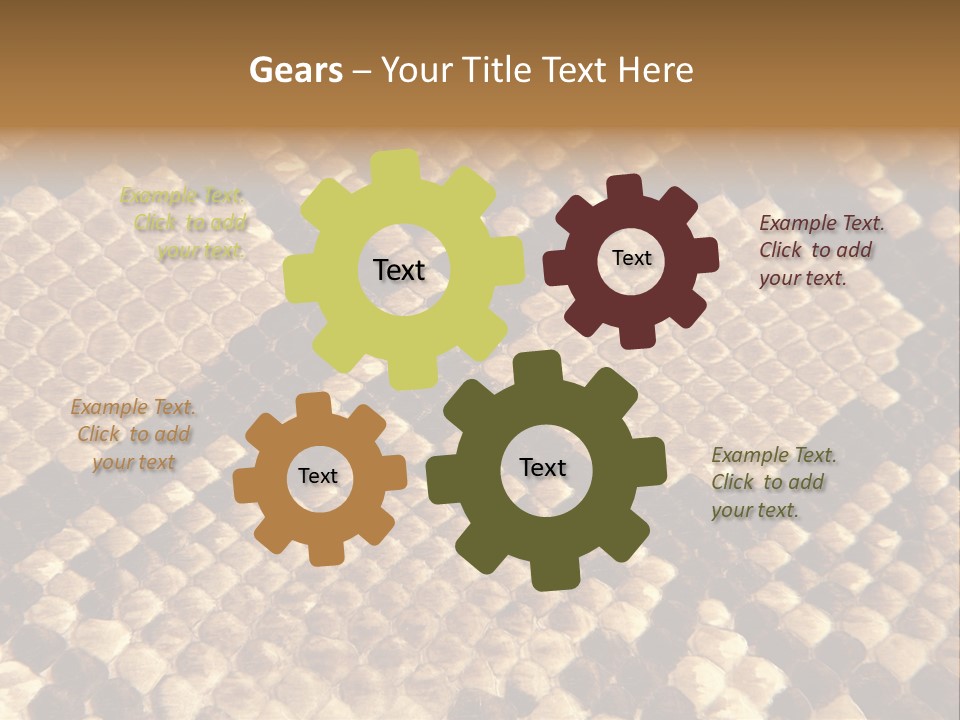 Brown Snake Leather PowerPoint Template