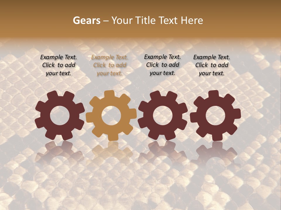 Brown Snake Leather PowerPoint Template