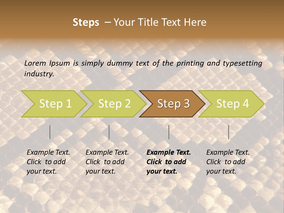 Brown Snake Leather PowerPoint Template
