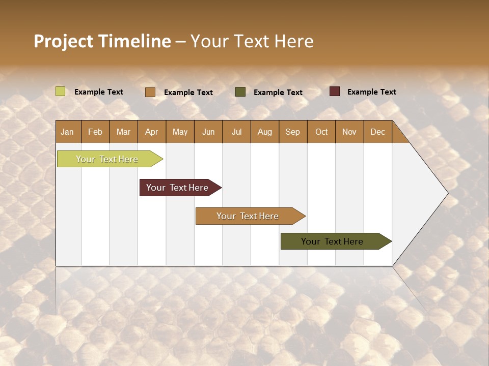 Brown Snake Leather PowerPoint Template