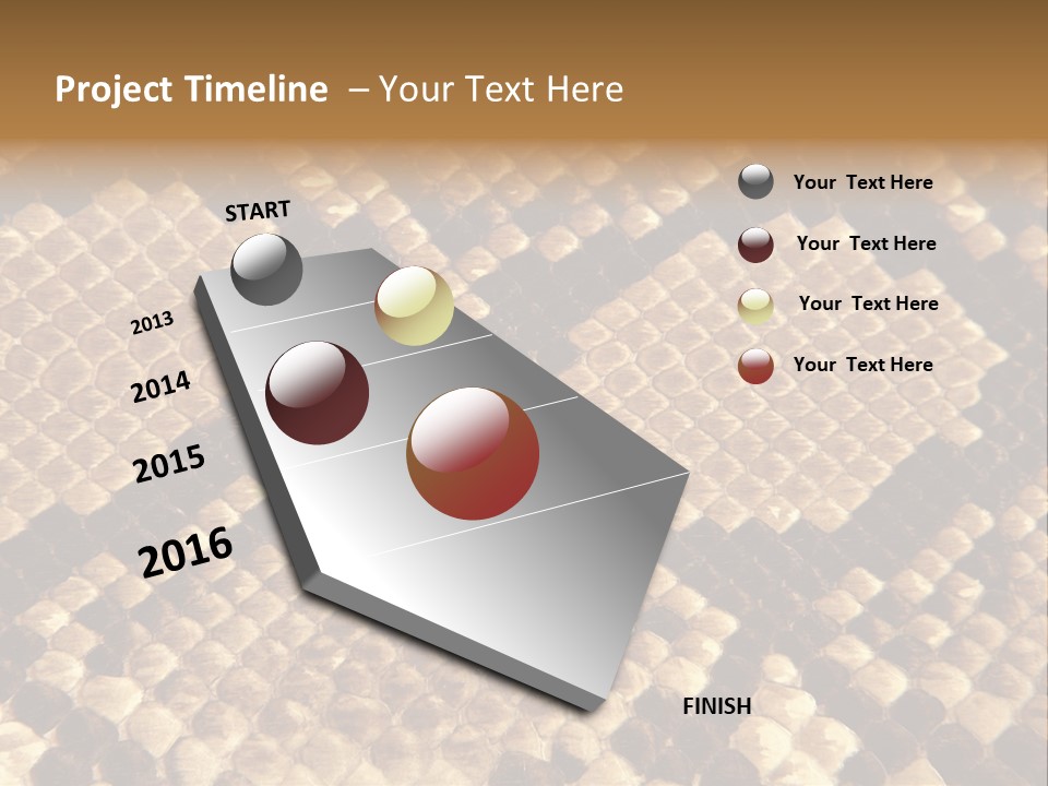 Brown Snake Leather PowerPoint Template