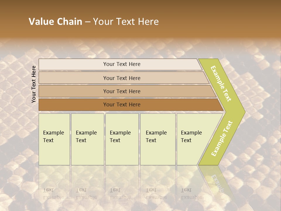Brown Snake Leather PowerPoint Template