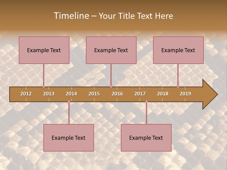 Brown Snake Leather PowerPoint Template