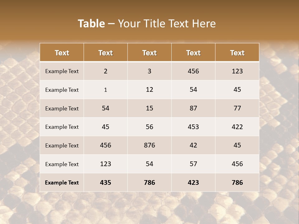 Brown Snake Leather PowerPoint Template