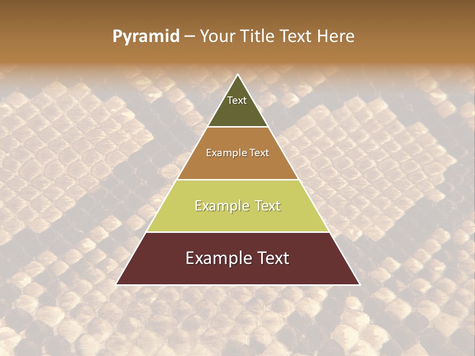 Brown Snake Leather PowerPoint Template