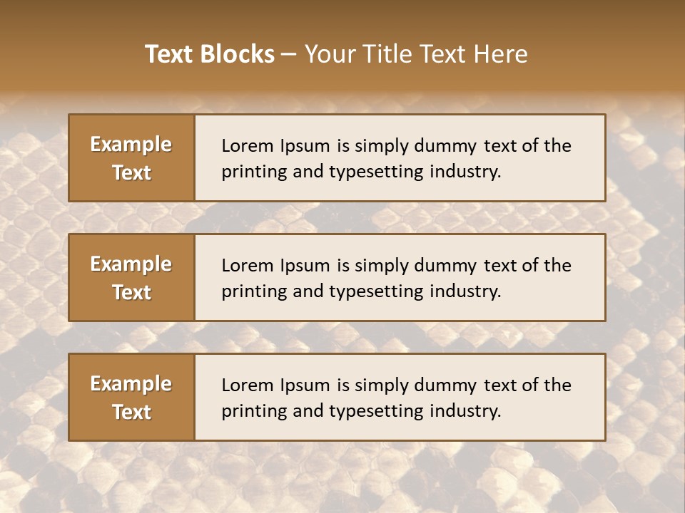 Brown Snake Leather PowerPoint Template