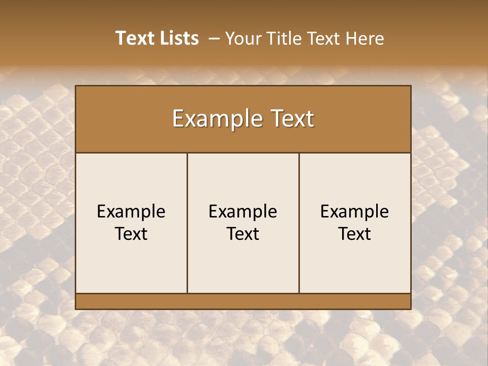 Brown Snake Leather PowerPoint Template