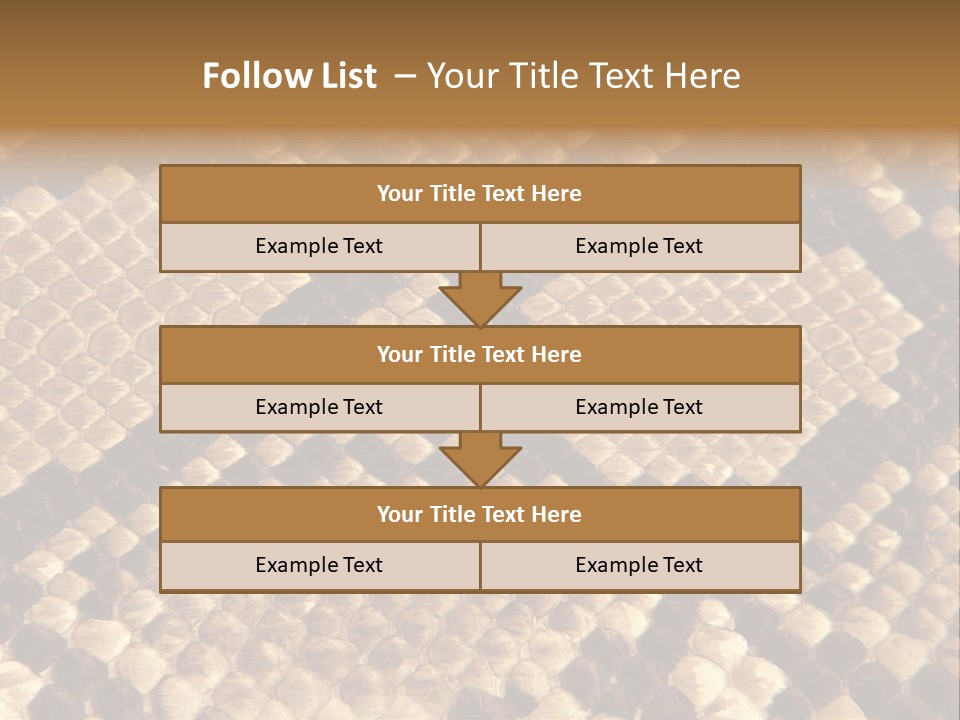 Brown Snake Leather PowerPoint Template
