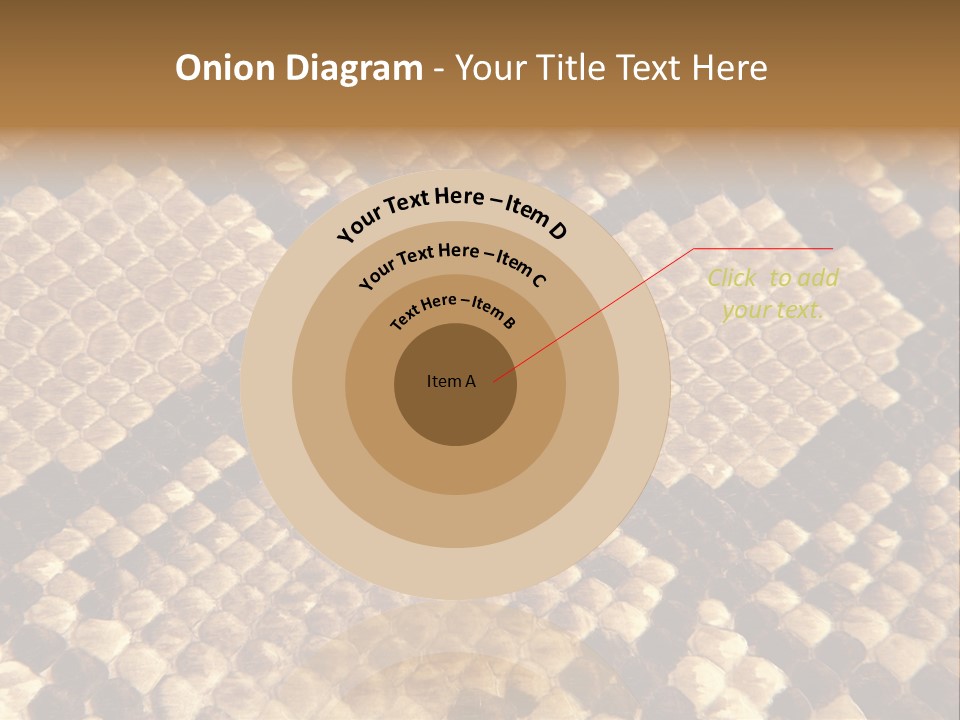 Brown Snake Leather PowerPoint Template