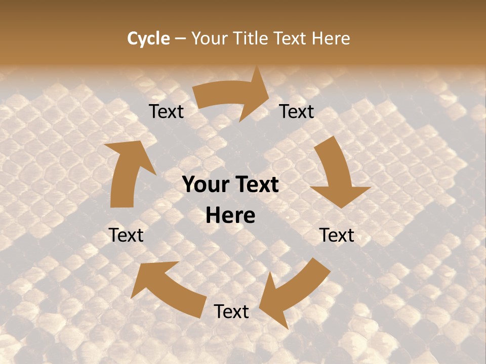 Brown Snake Leather PowerPoint Template