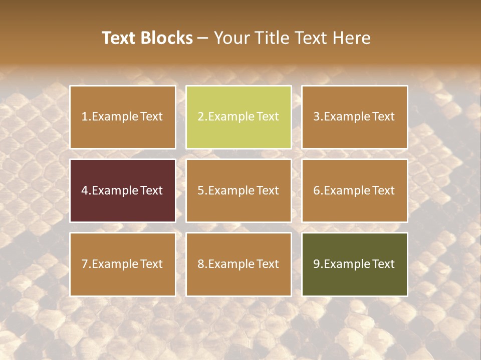 Brown Snake Leather PowerPoint Template