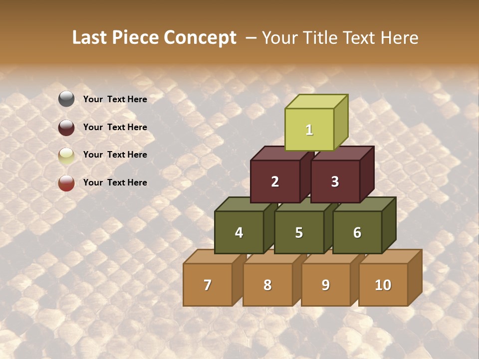 Brown Snake Leather PowerPoint Template