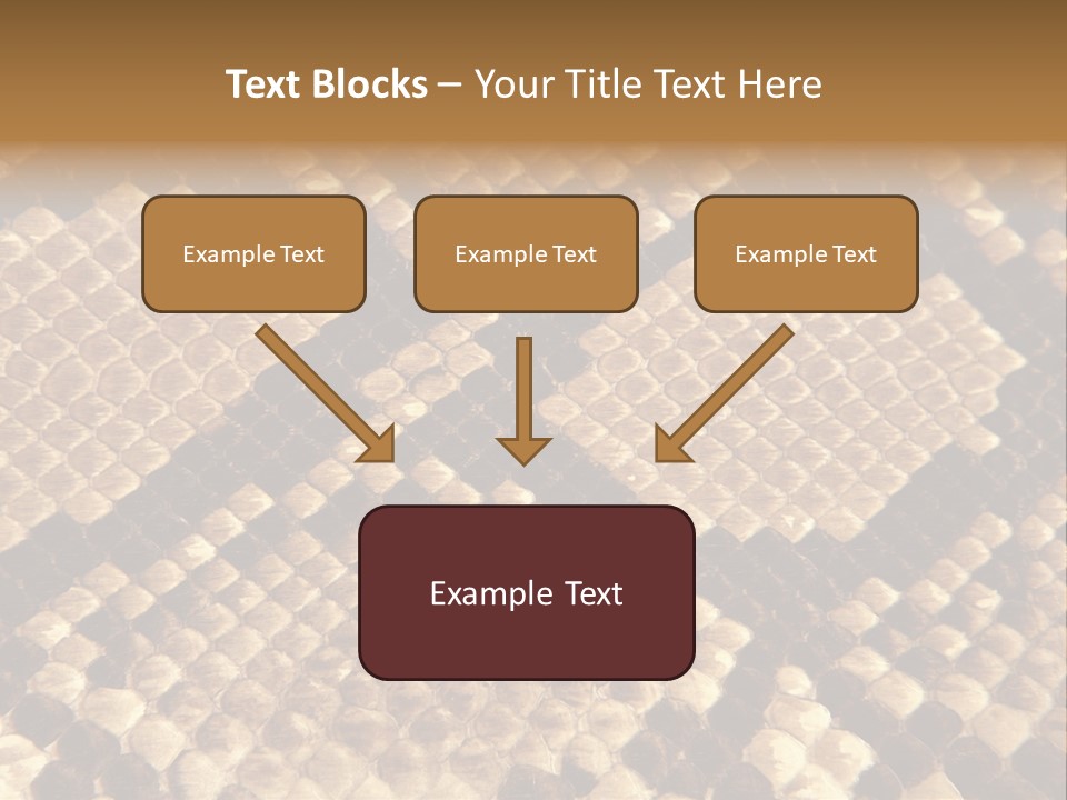 Brown Snake Leather PowerPoint Template