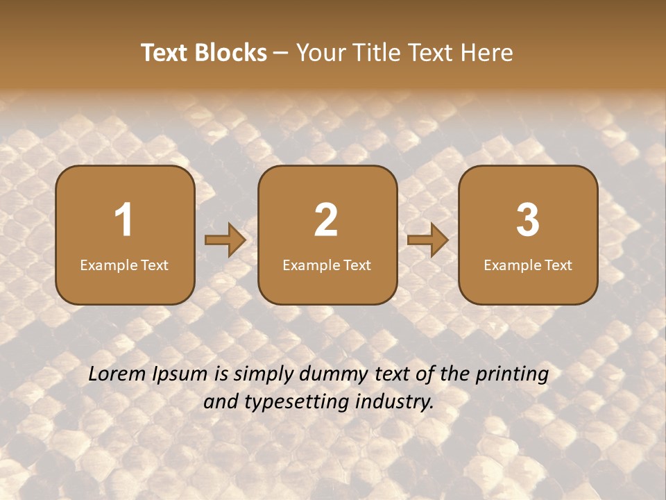 Brown Snake Leather PowerPoint Template