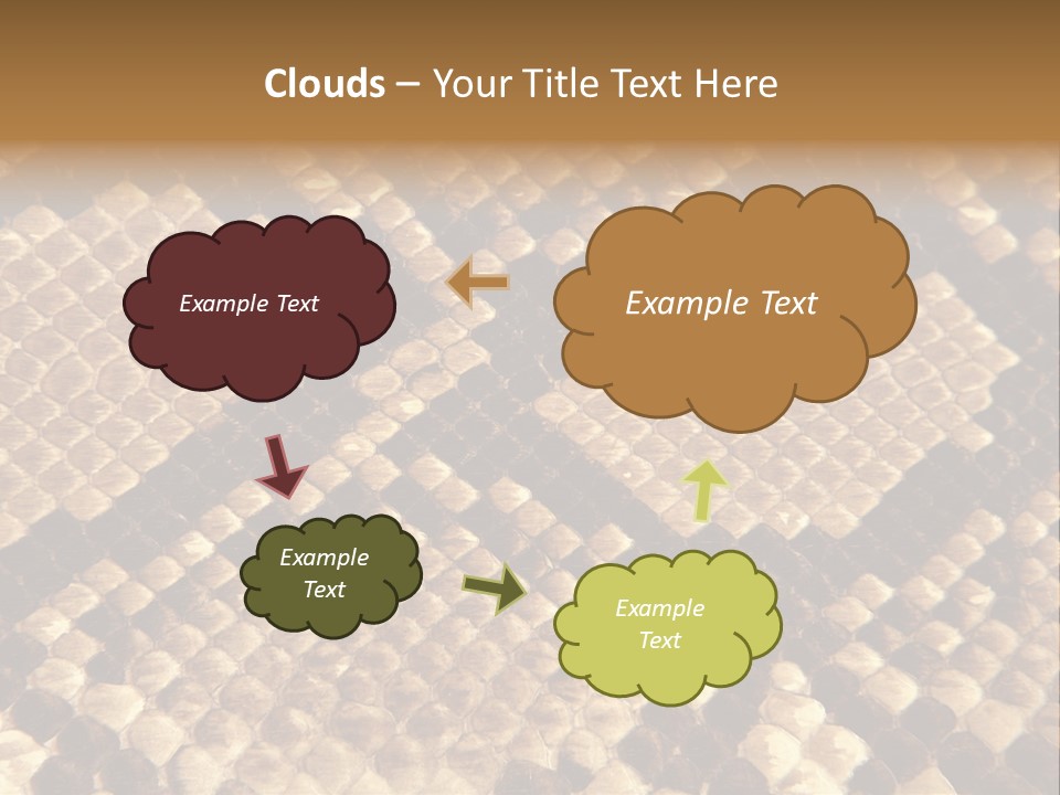 Brown Snake Leather PowerPoint Template