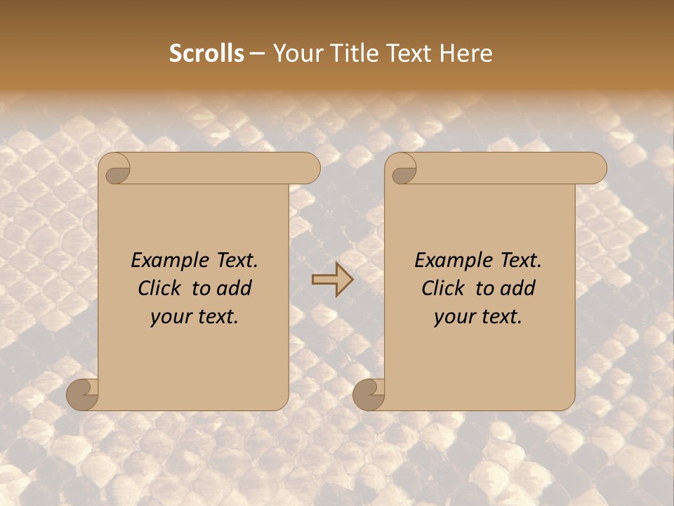 Brown Snake Leather PowerPoint Template