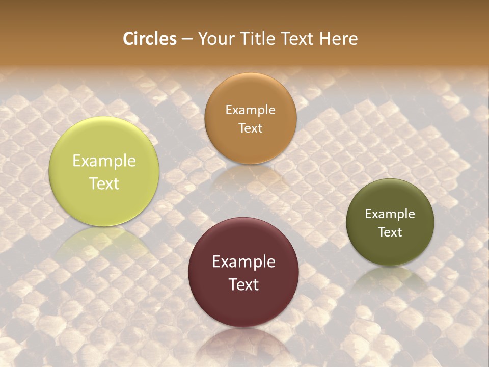 Brown Snake Leather PowerPoint Template