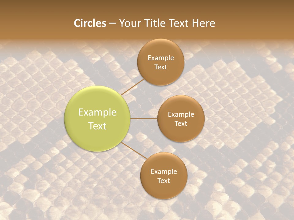 Brown Snake Leather PowerPoint Template