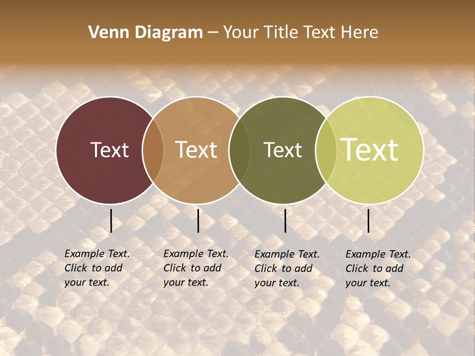 Brown Snake Leather PowerPoint Template