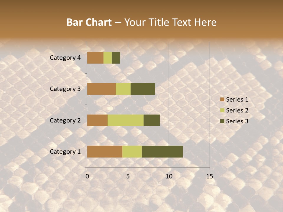 Brown Snake Leather PowerPoint Template