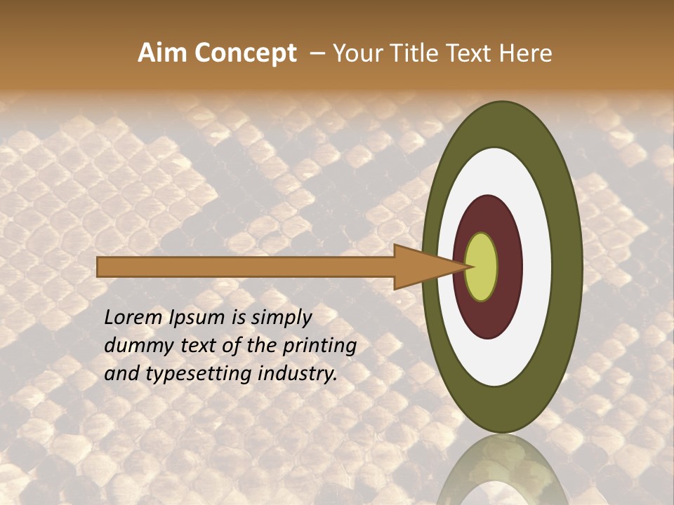 Brown Snake Leather PowerPoint Template