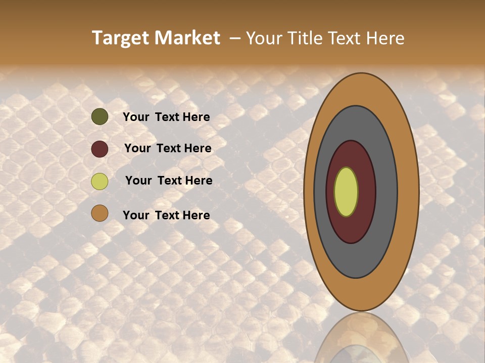 Brown Snake Leather PowerPoint Template