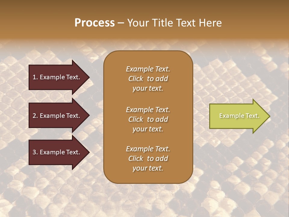Brown Snake Leather PowerPoint Template