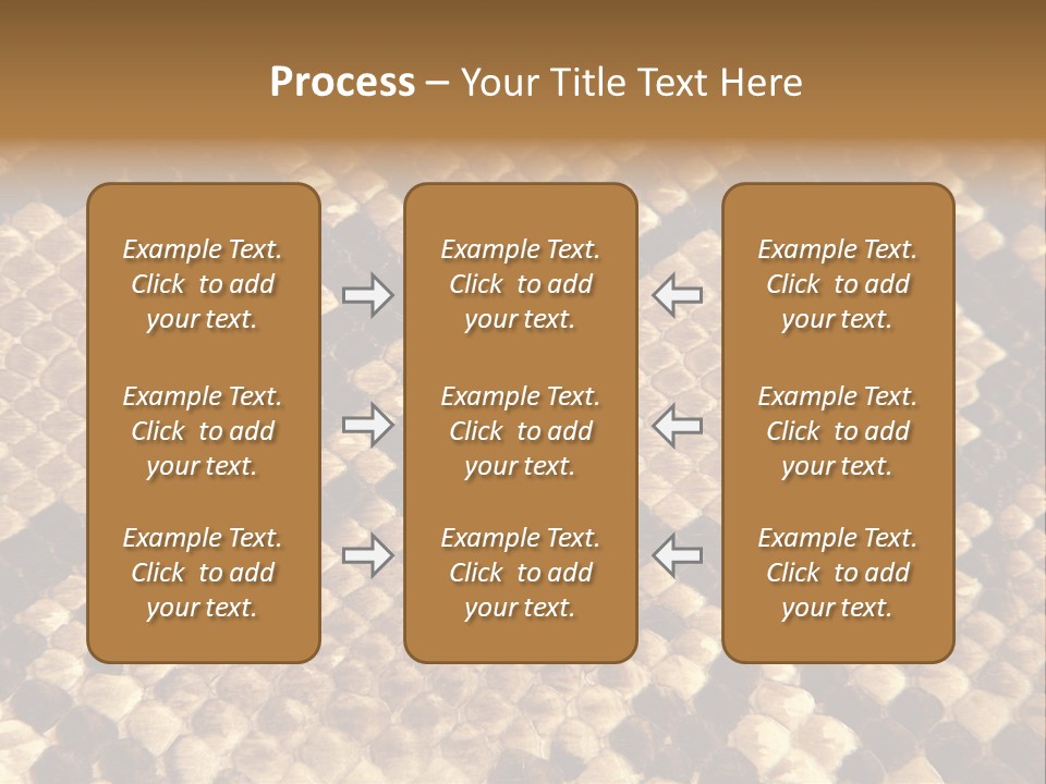 Brown Snake Leather PowerPoint Template