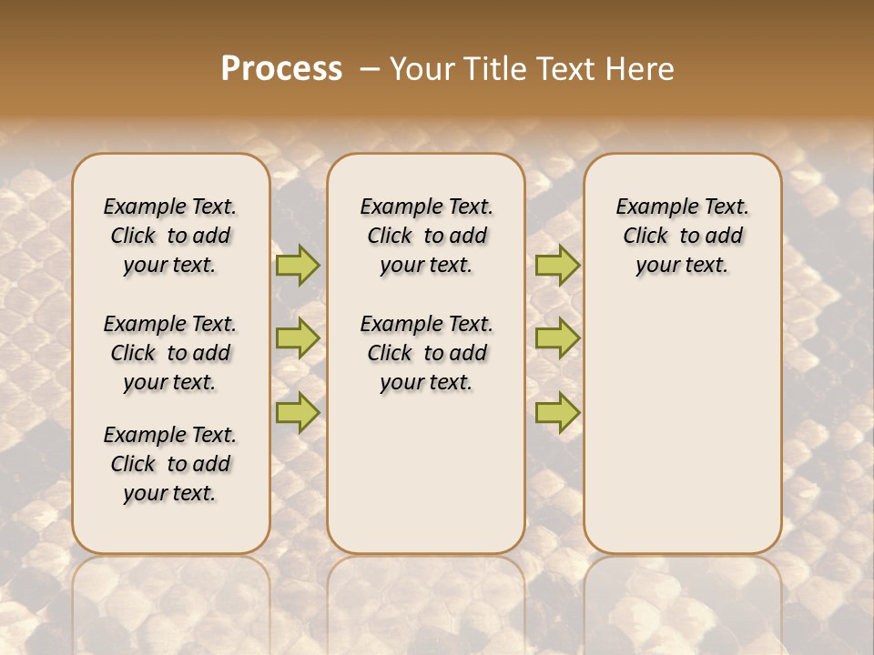 Brown Snake Leather PowerPoint Template