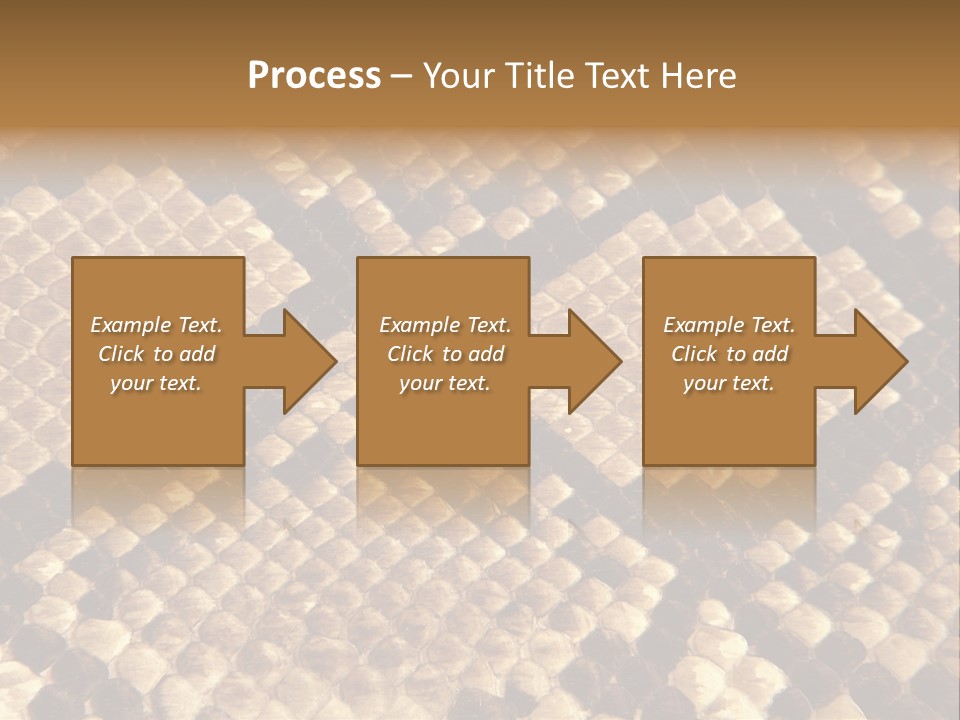 Brown Snake Leather PowerPoint Template