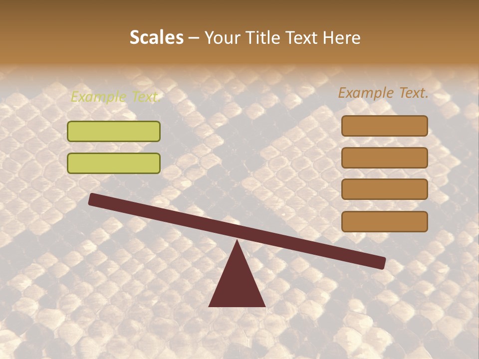 Brown Snake Leather PowerPoint Template