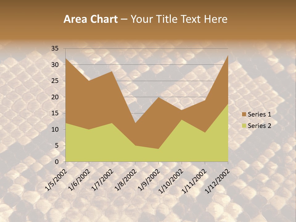 Brown Snake Leather PowerPoint Template