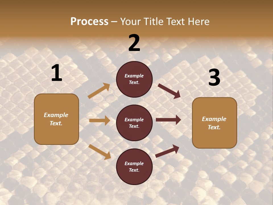 Brown Snake Leather PowerPoint Template