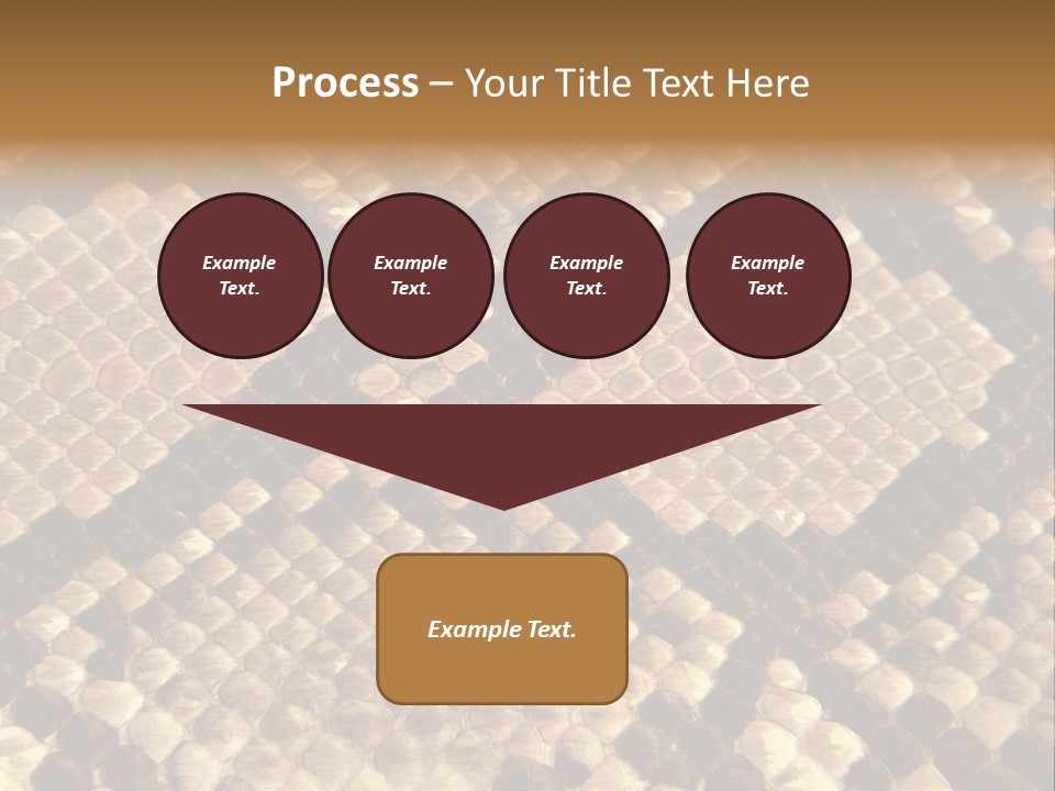 Brown Snake Leather PowerPoint Template