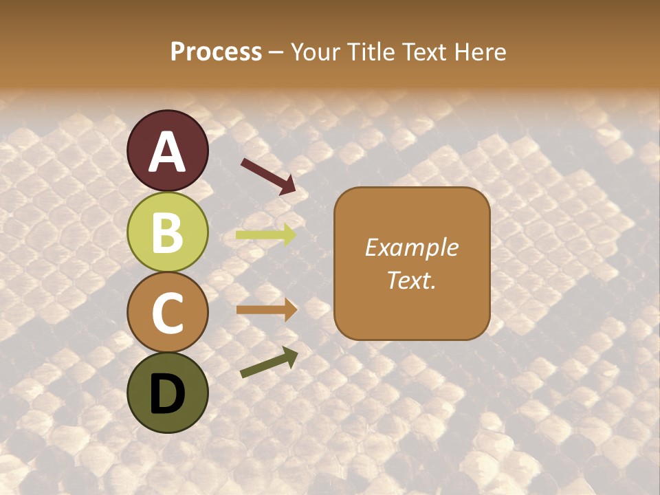 Brown Snake Leather PowerPoint Template