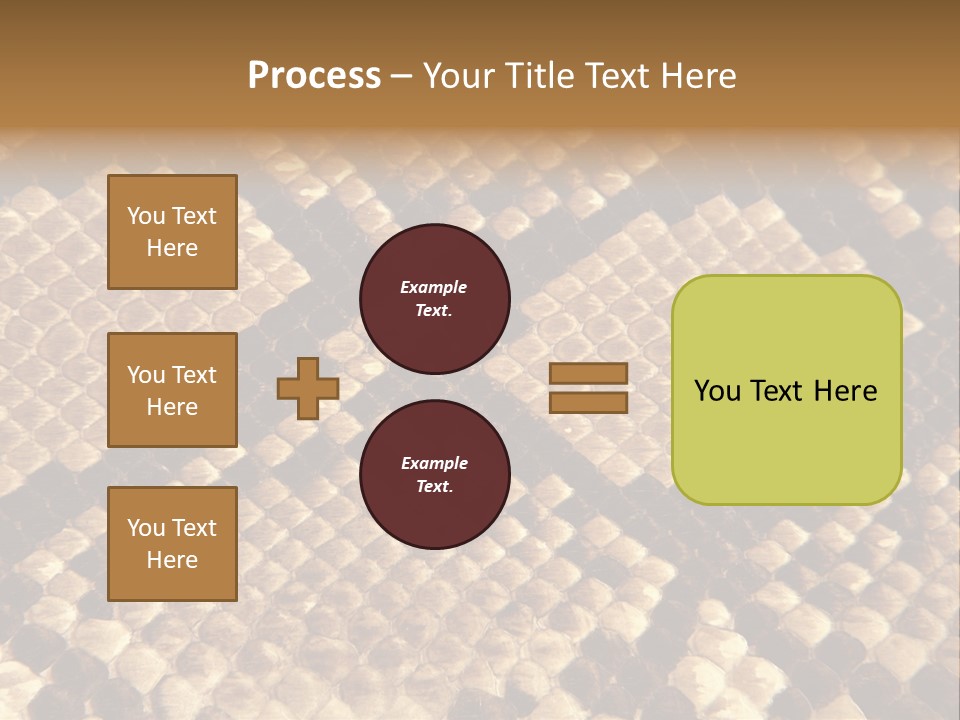 Brown Snake Leather PowerPoint Template