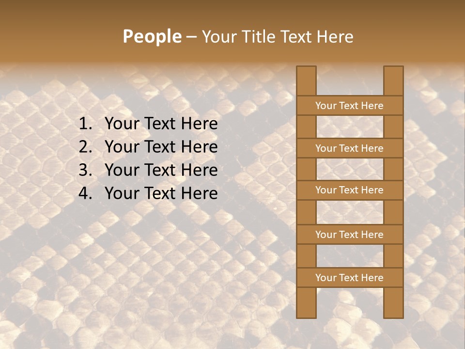 Brown Snake Leather PowerPoint Template