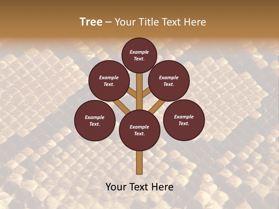 Brown Snake Leather PowerPoint Template