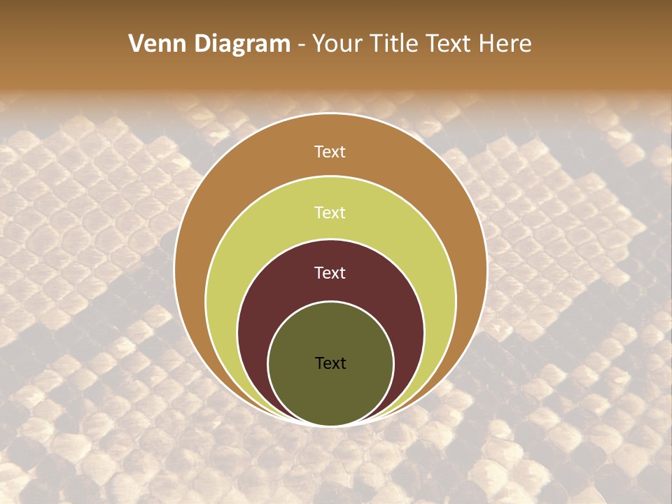Brown Snake Leather PowerPoint Template