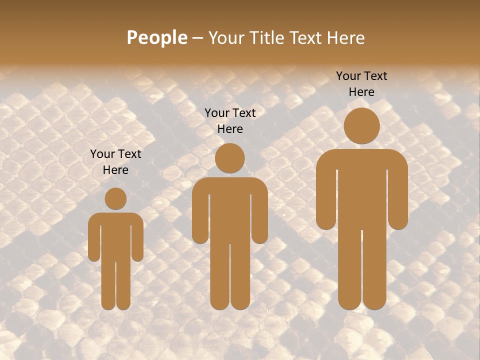 Brown Snake Leather PowerPoint Template