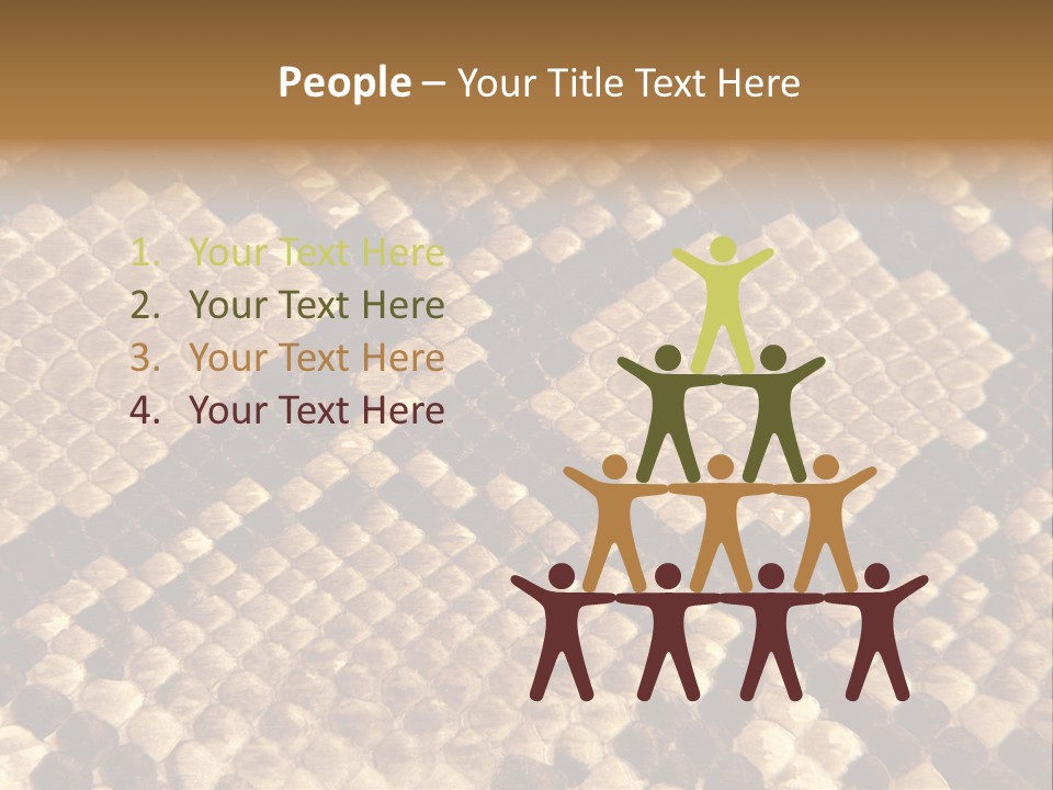 Brown Snake Leather PowerPoint Template