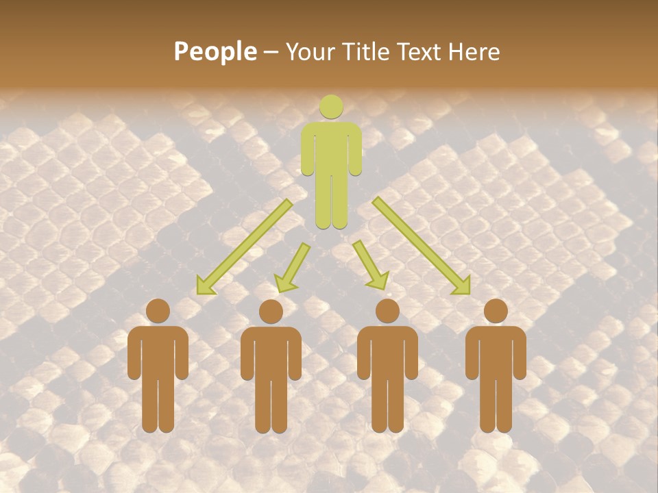 Brown Snake Leather PowerPoint Template