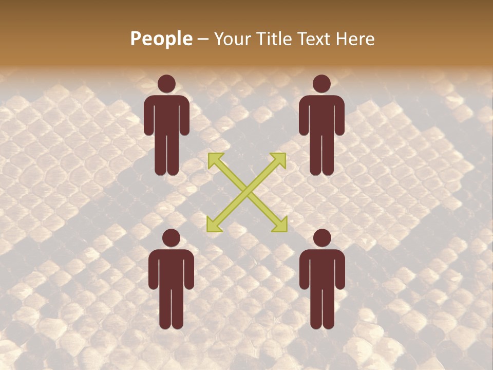 Brown Snake Leather PowerPoint Template
