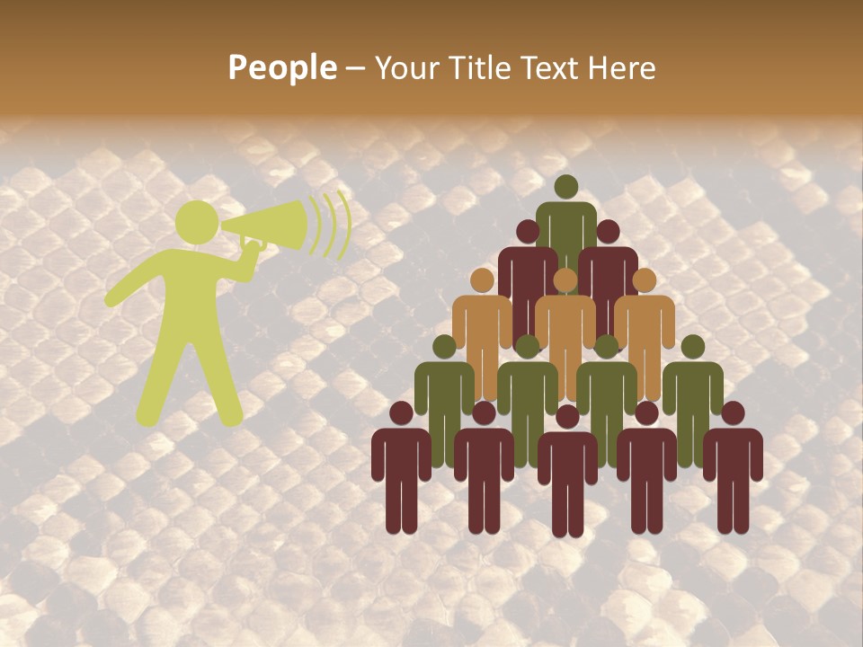 Brown Snake Leather PowerPoint Template