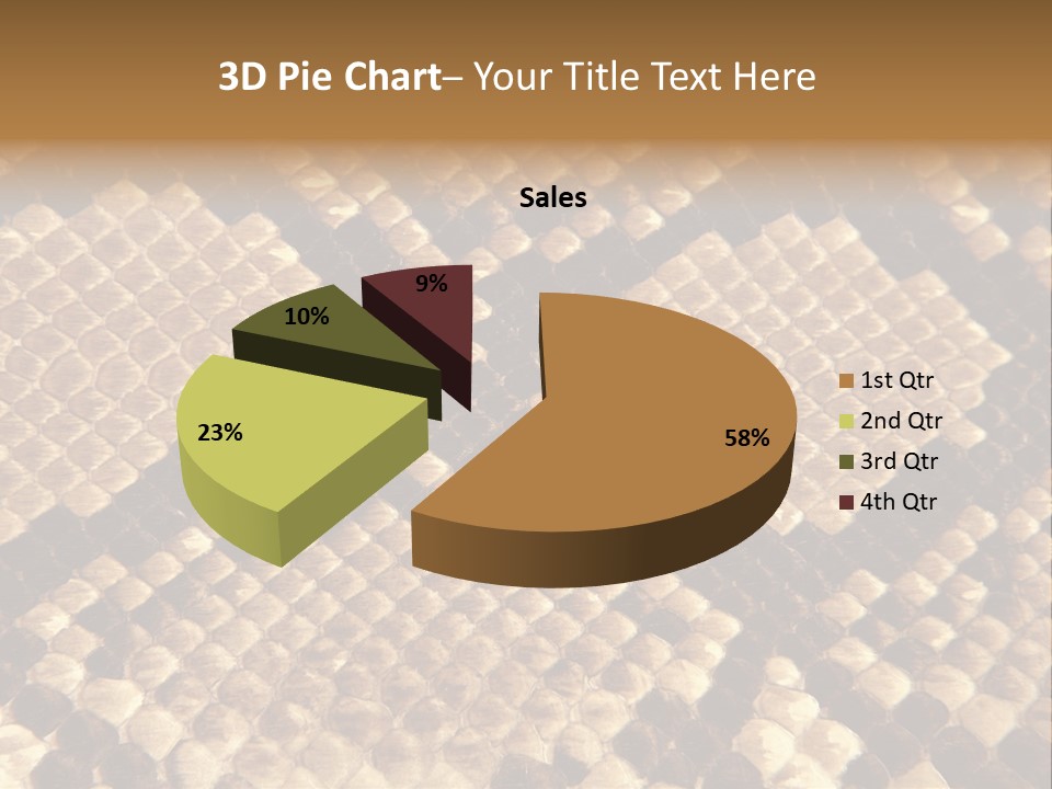 Brown Snake Leather PowerPoint Template